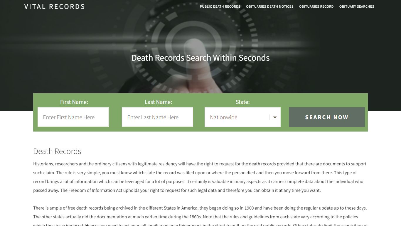 Death Records | Enter Name and Search | 14 Days Free